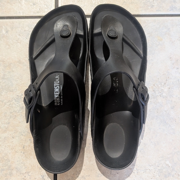 Birkenstock Shoes - Birkenstock EVA Gizeh Black Sandals